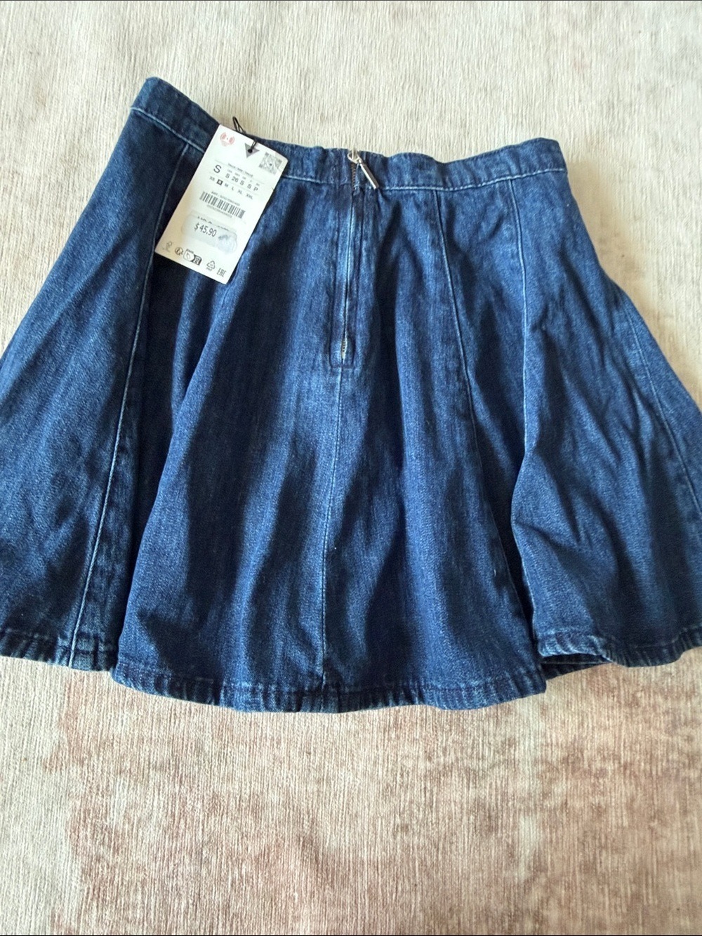 Zara Denim Mini Skirt Small - Picture 3 of 3